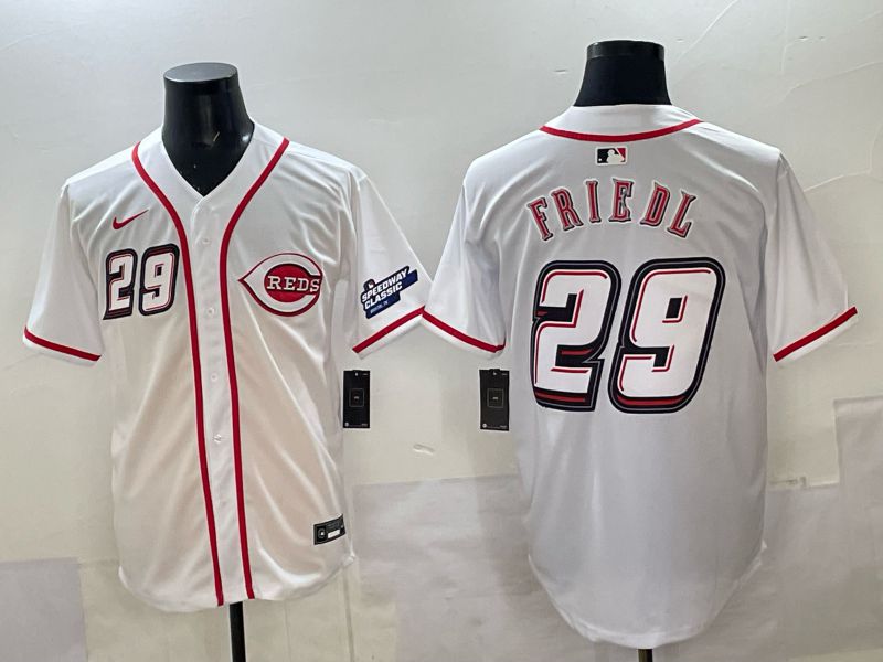 Men 2025 Cincinnati Reds #29 Friedl White Nike 2025 MLB Jersey 02->cincinnati reds->MLB Jersey